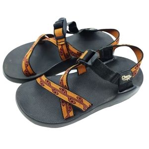 Chaco Orange and Red Strap Sandals Outdoors Size 6